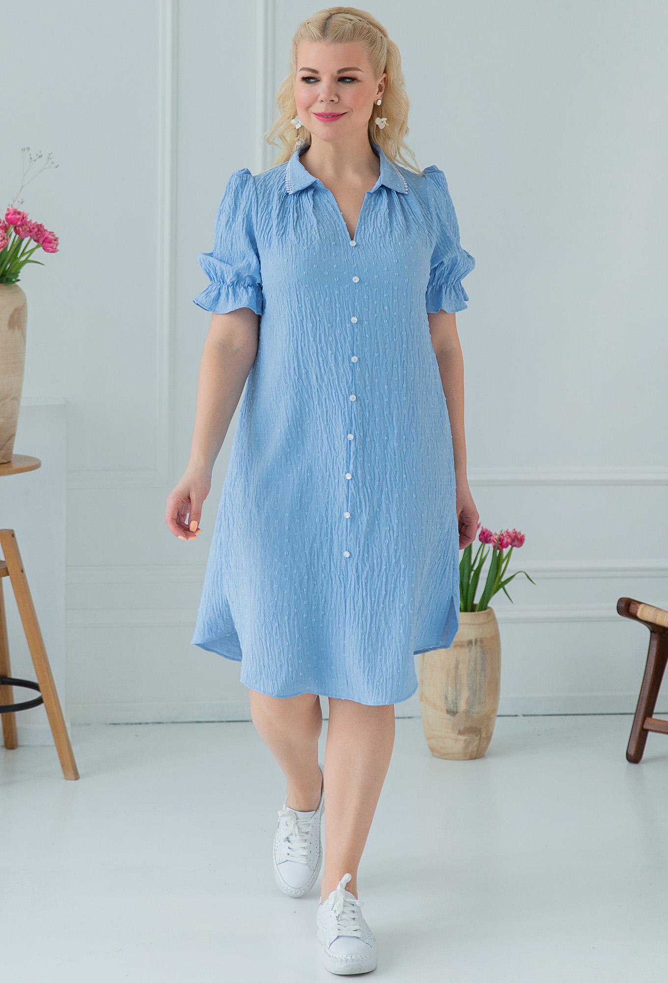 ст. цена2199руб.! Платье ASV 2374 голубой