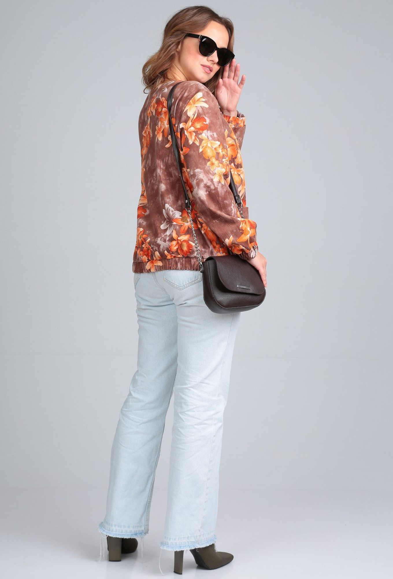 ст. цена2499руб.! Жакет Anastasia 951 оранжевый цветы