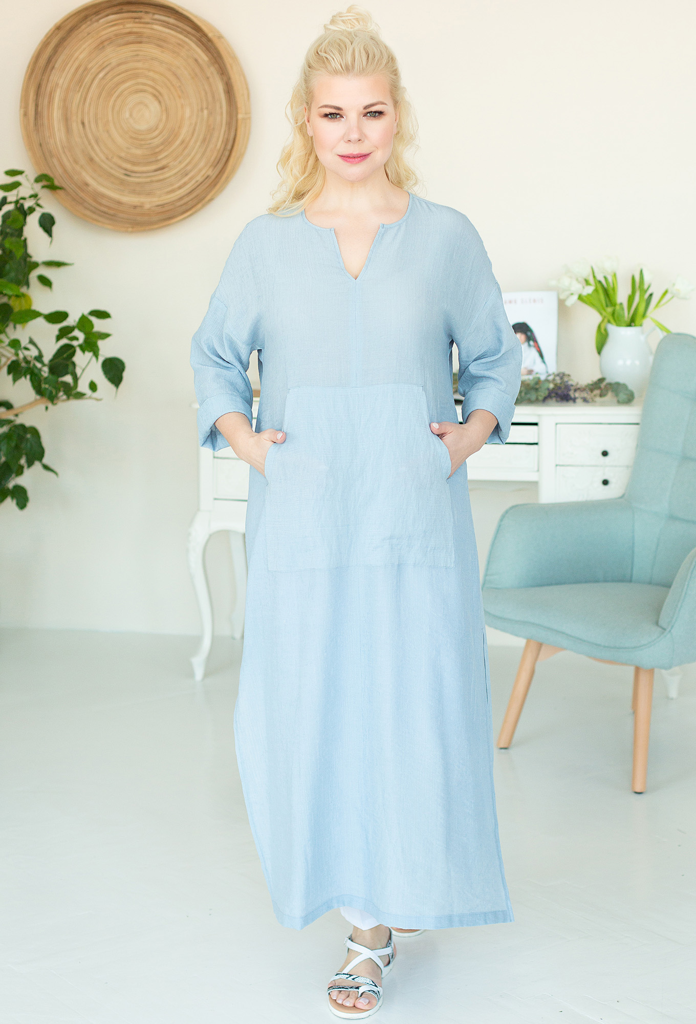 ст. цена2199руб.! Платье ASV 2391 голубой