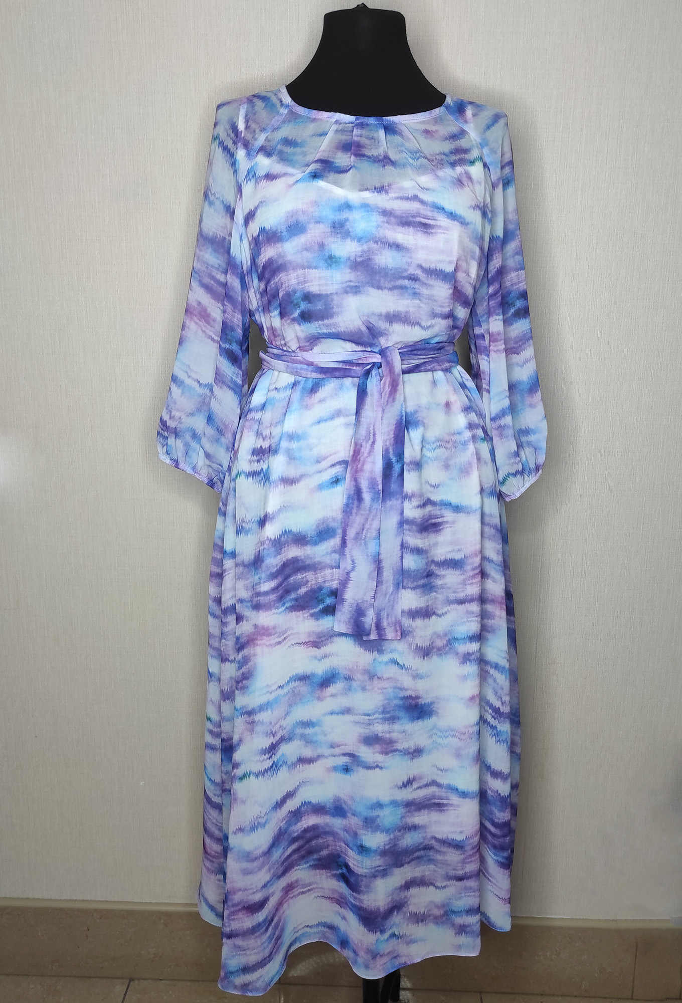 ст. цена2499руб.! Платье Bazalini 4897 сирень разводы