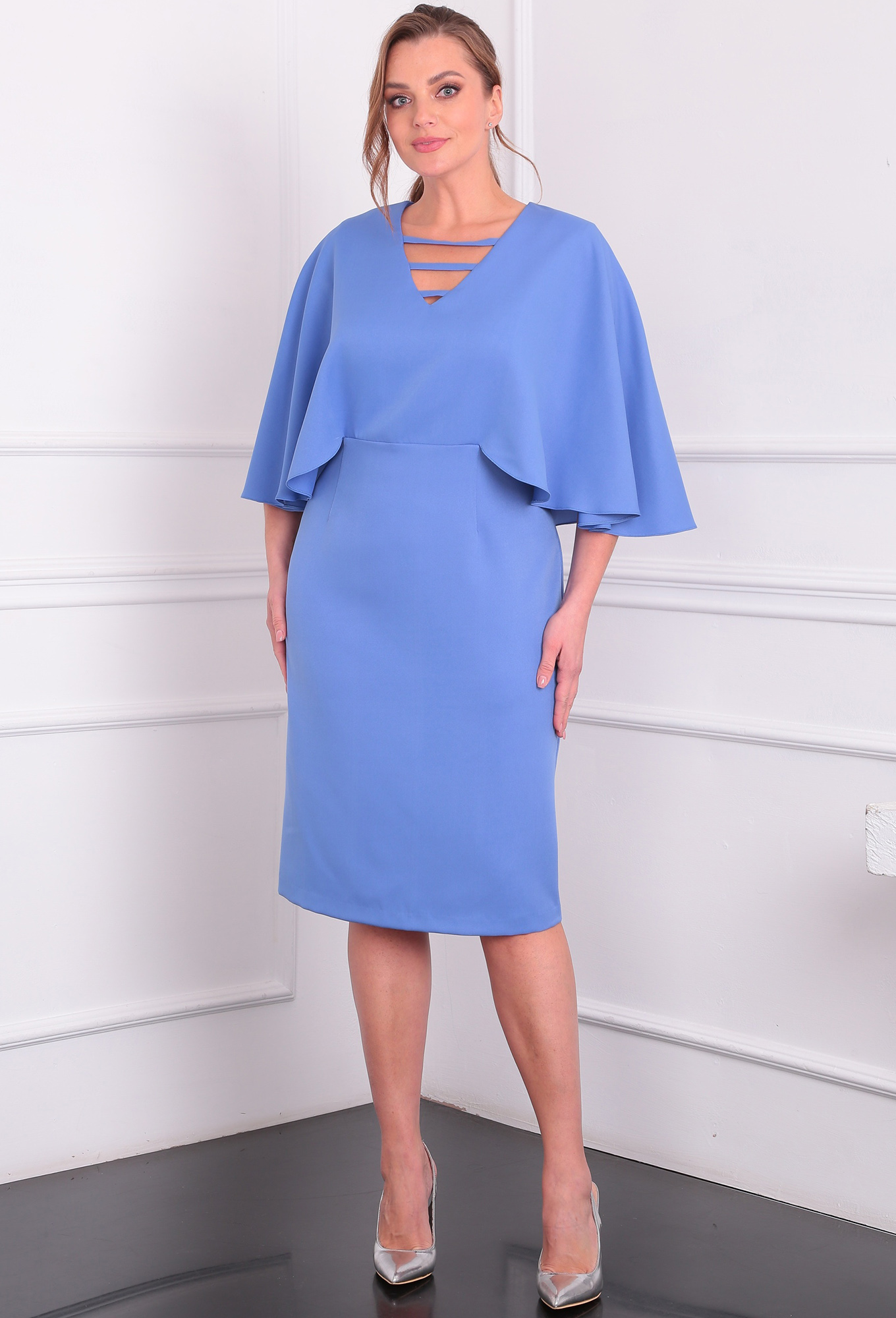 ст. цена2499руб.! Платье Lady Line 532 синий