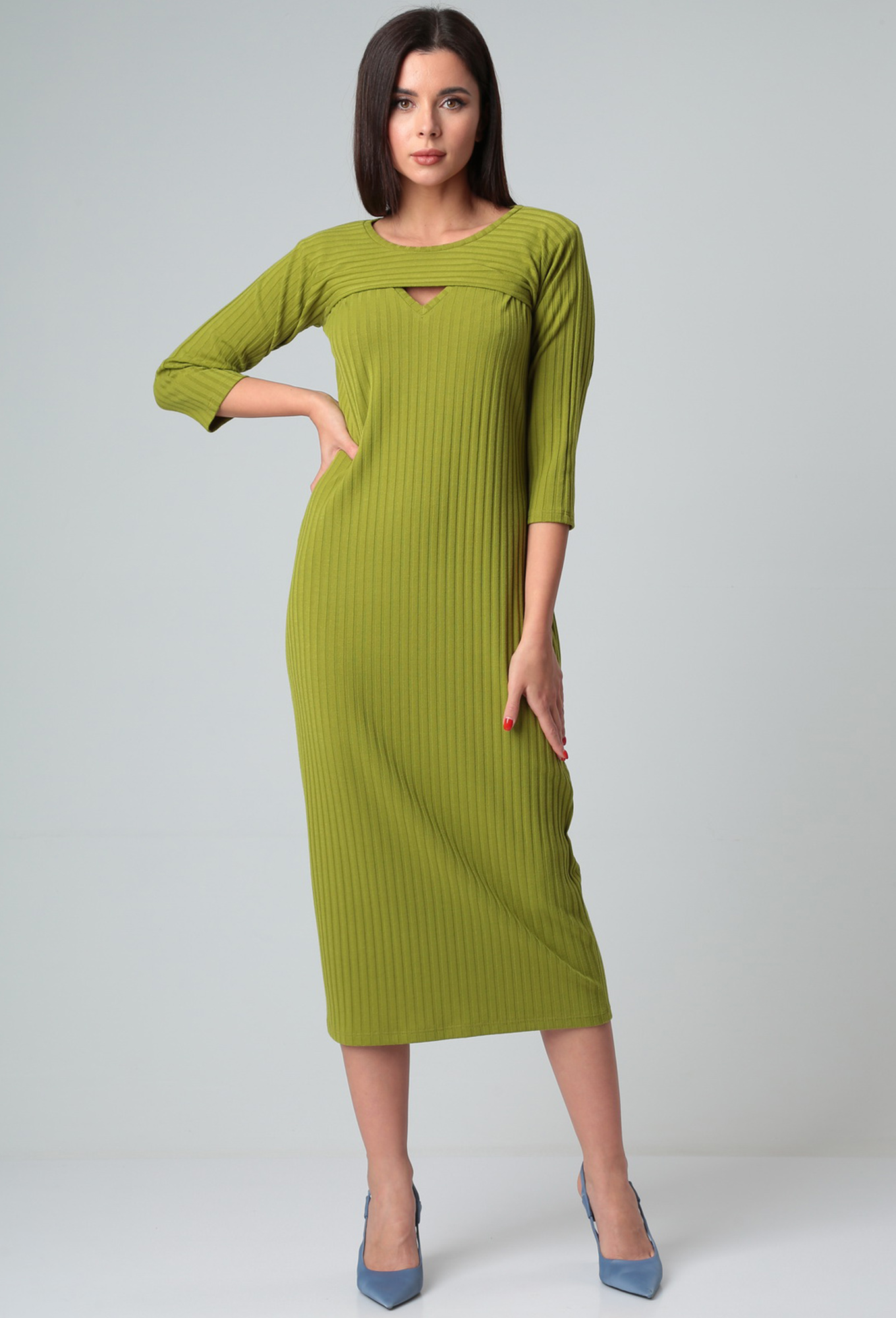 ст. цена2499руб.! Платье Diamant 1767 олива