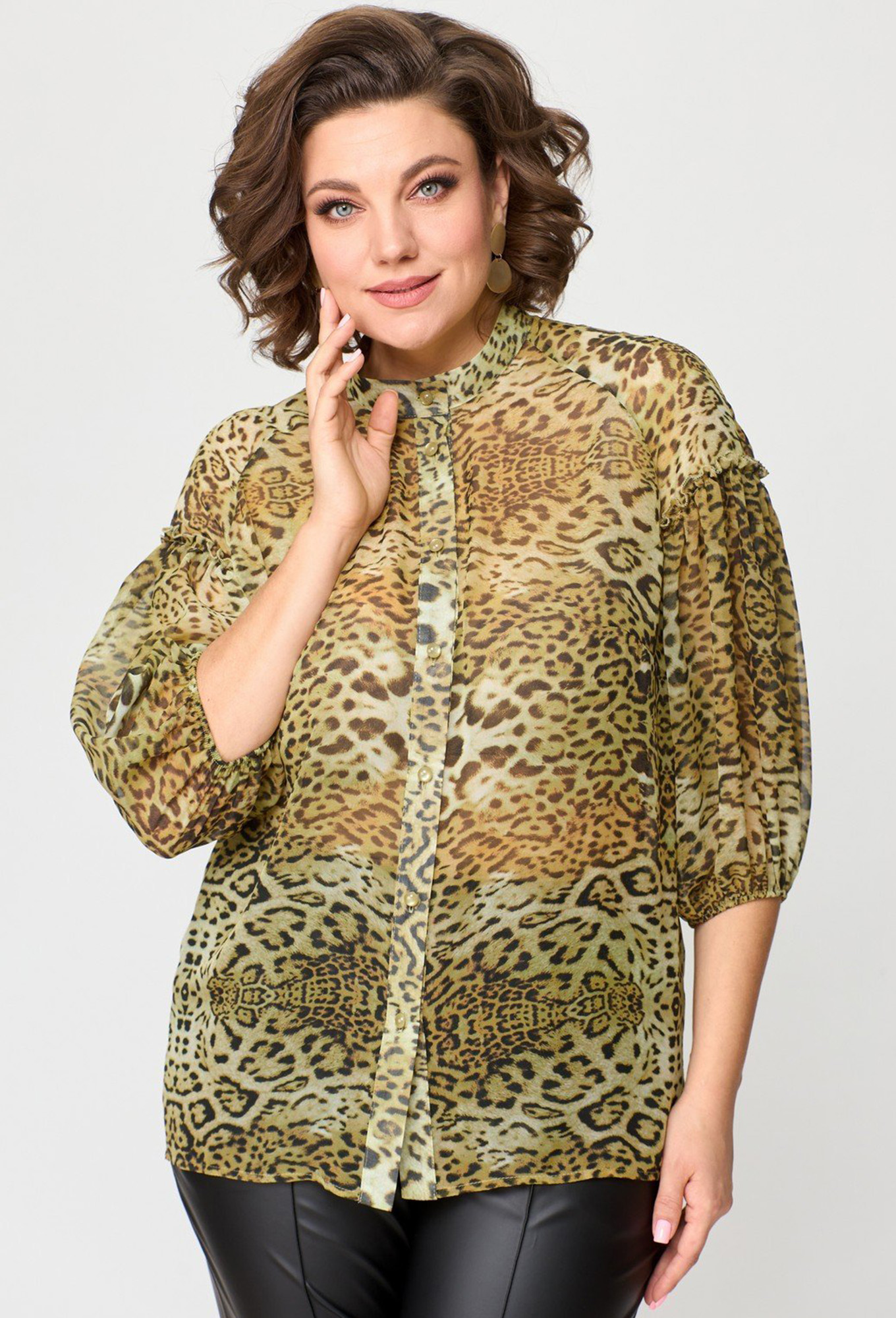 ст. цена1799руб.! Блуза Anastasia Mak 1114 желтый мультиколор