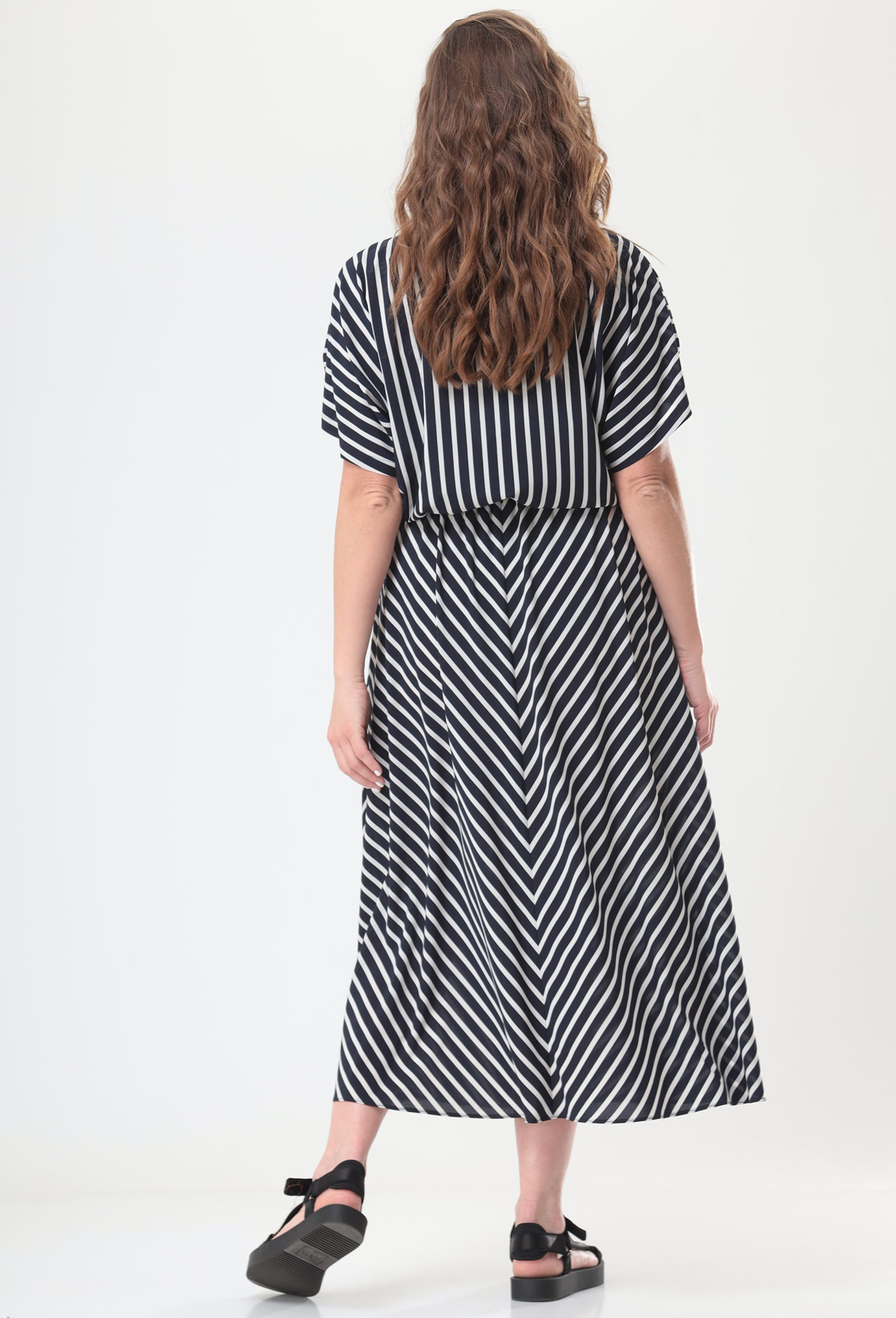 ст. цена2499руб.! Платье Anastasia Mak 1041 синяя полоска