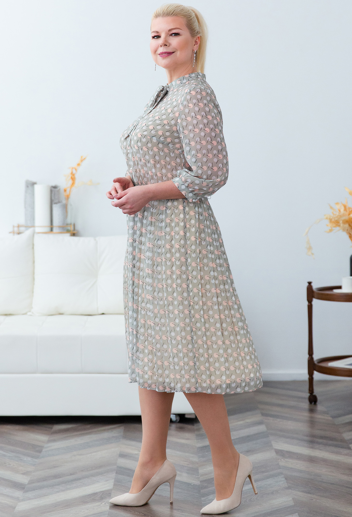 ст. цена2199руб.! Платье ASV 1710 св.зелёный