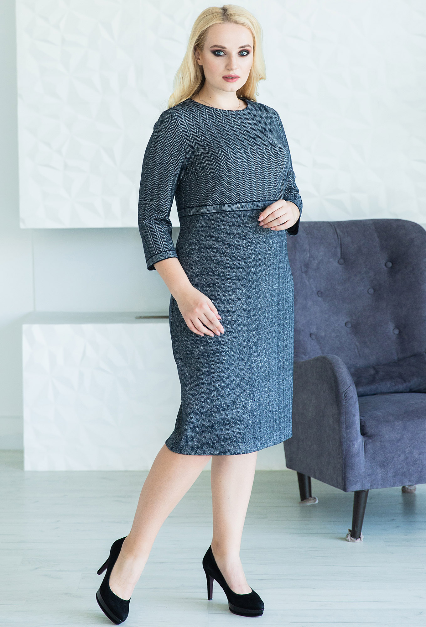 ст. цена2299руб.! Платье ASV 2285 серый