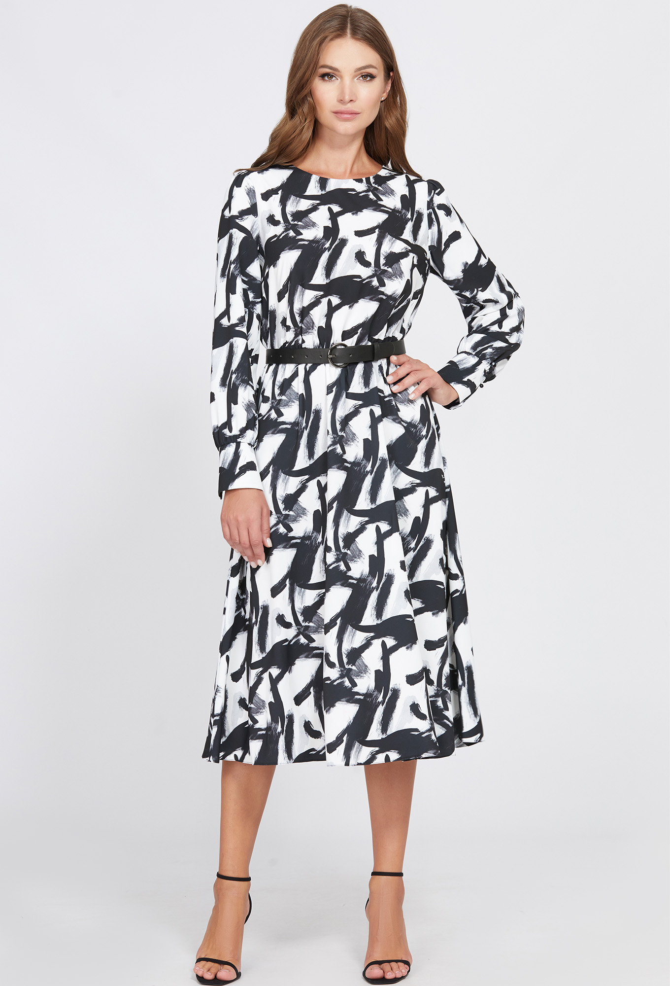 ст. цена2999руб.! Платье Bazalini 4788 черно-белый