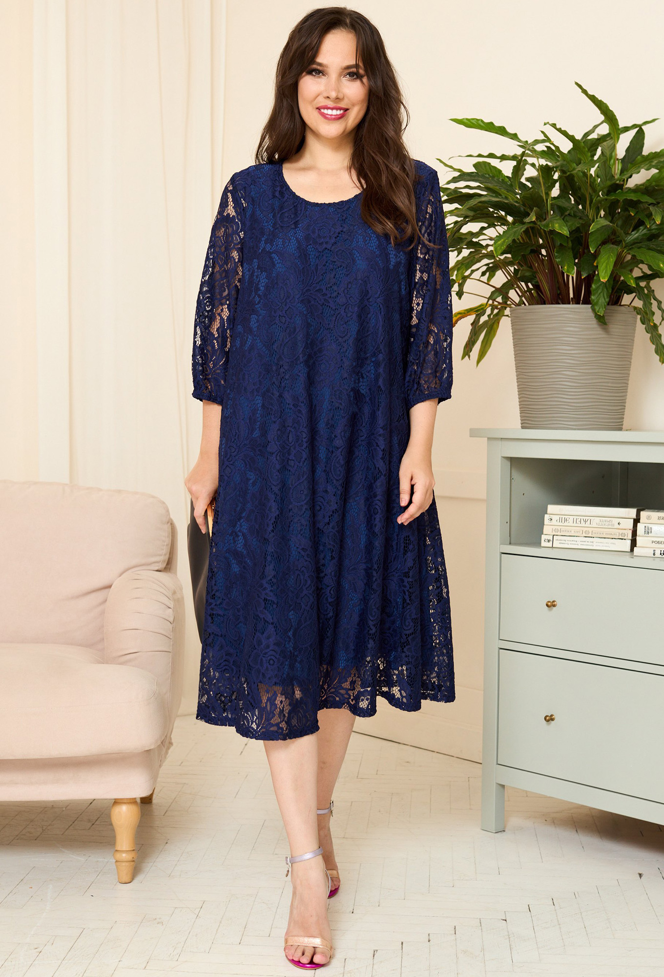 ст. цена2499руб.! Платье Anastasia 897 т.синий