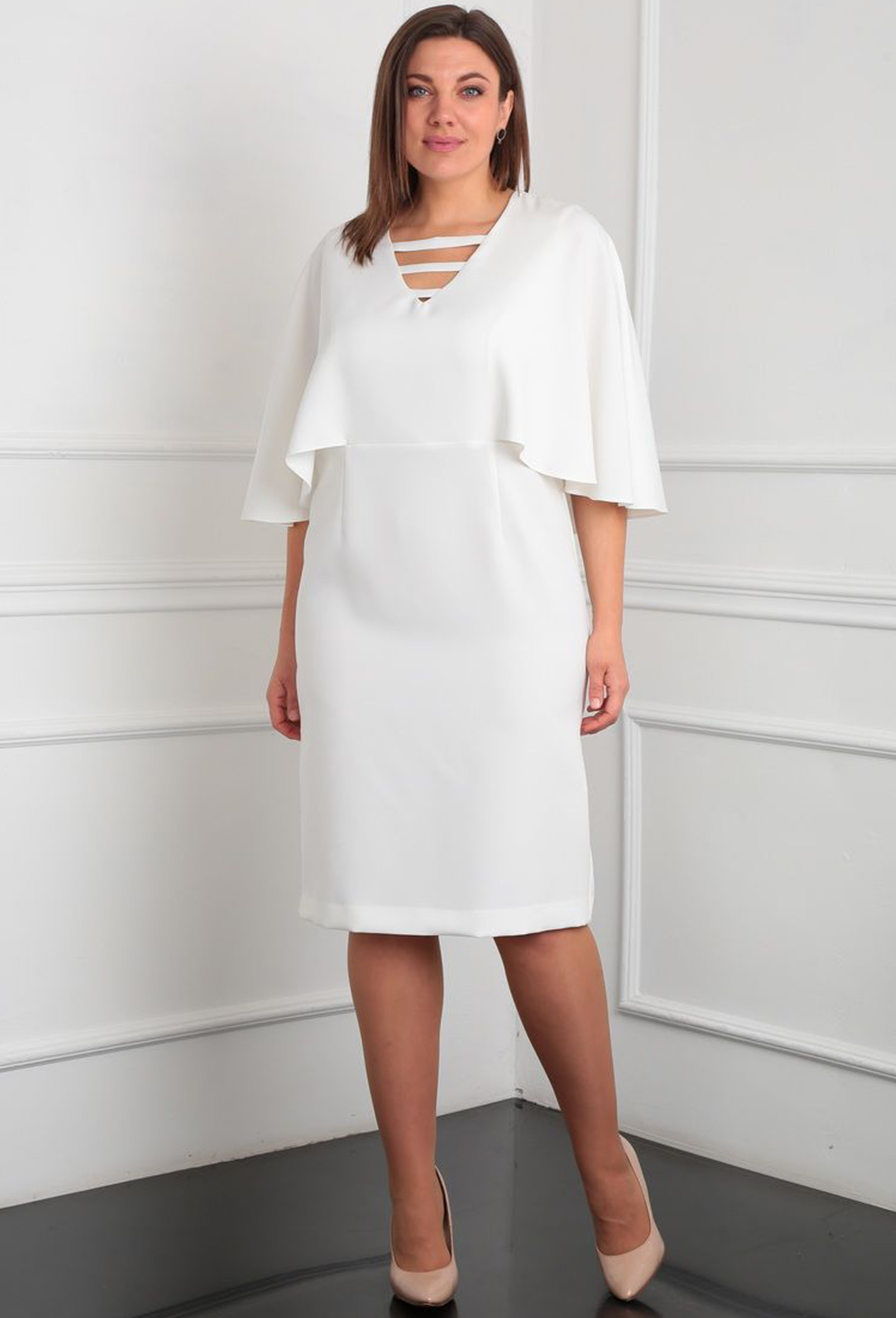 ст. цена2499руб.! Платье Lady Line 532 молочный