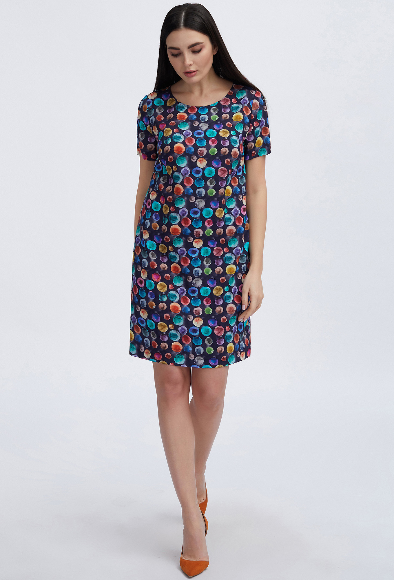 ст. цена2499руб.! Платье Bazalini 4408 синий круги