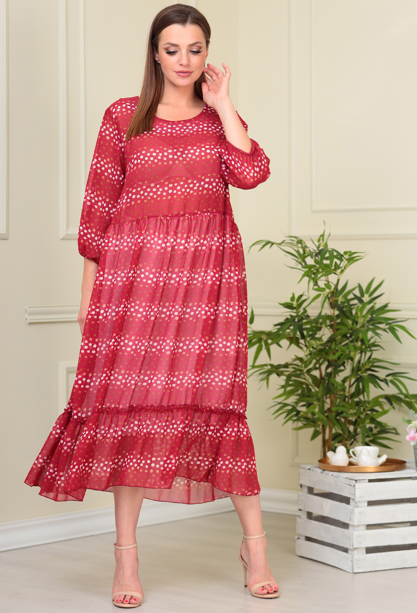 ст. цена1599руб.! Платье Anastasia Mak 884-824 малина