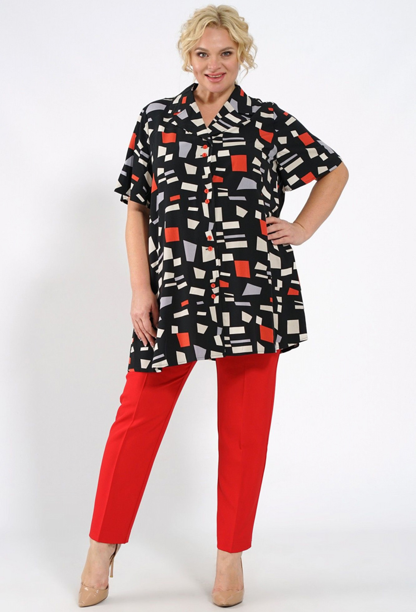 ст. цена1799руб.! Блуза МЕДЕЯ И К 2210 черно-красный