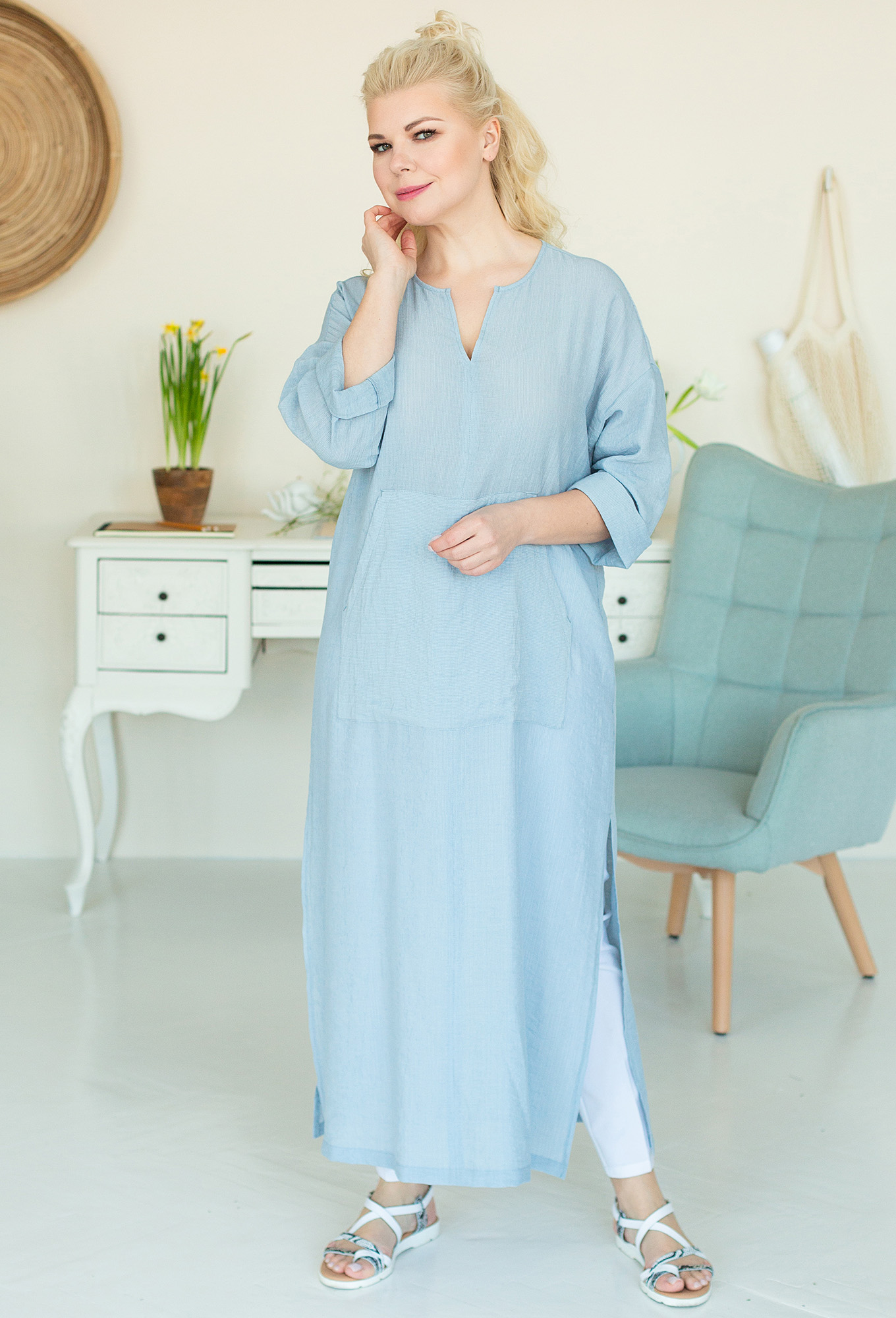 ст. цена2199руб.! Платье ASV 2391 голубой