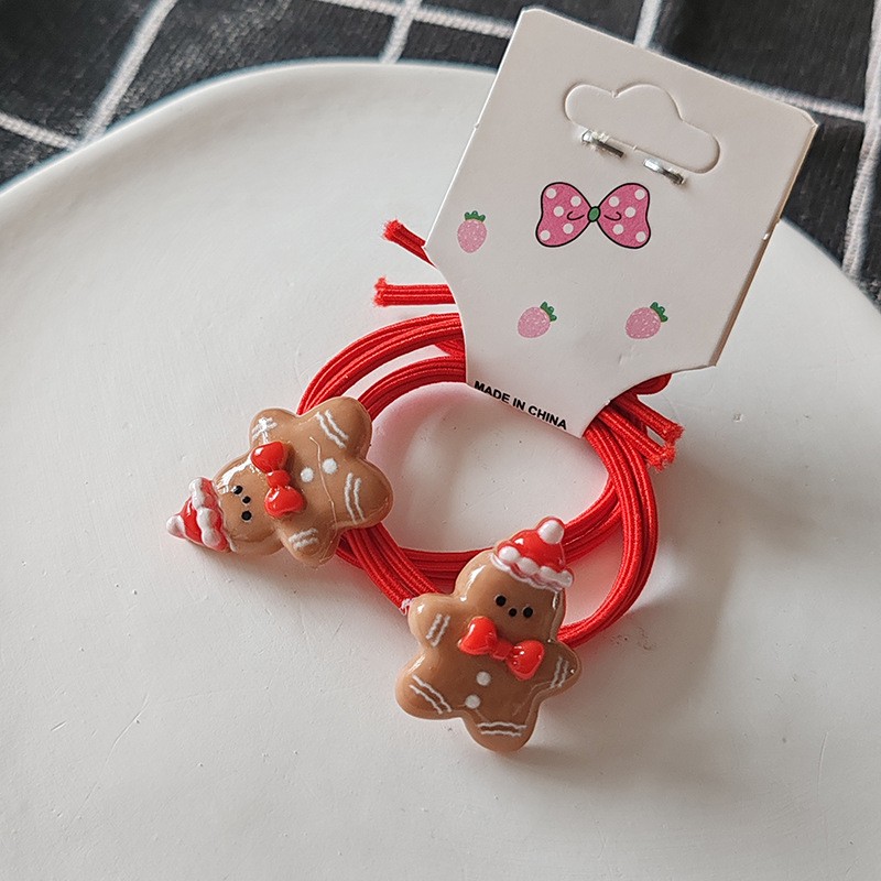 Детские Новогодние резинки для волос с фигурками 2 шт.