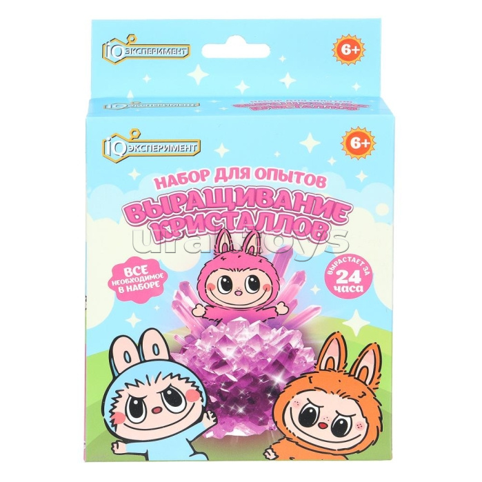 Набор по выращиванию кристаллов веселый монстрик в кор. IQ Эксперимент