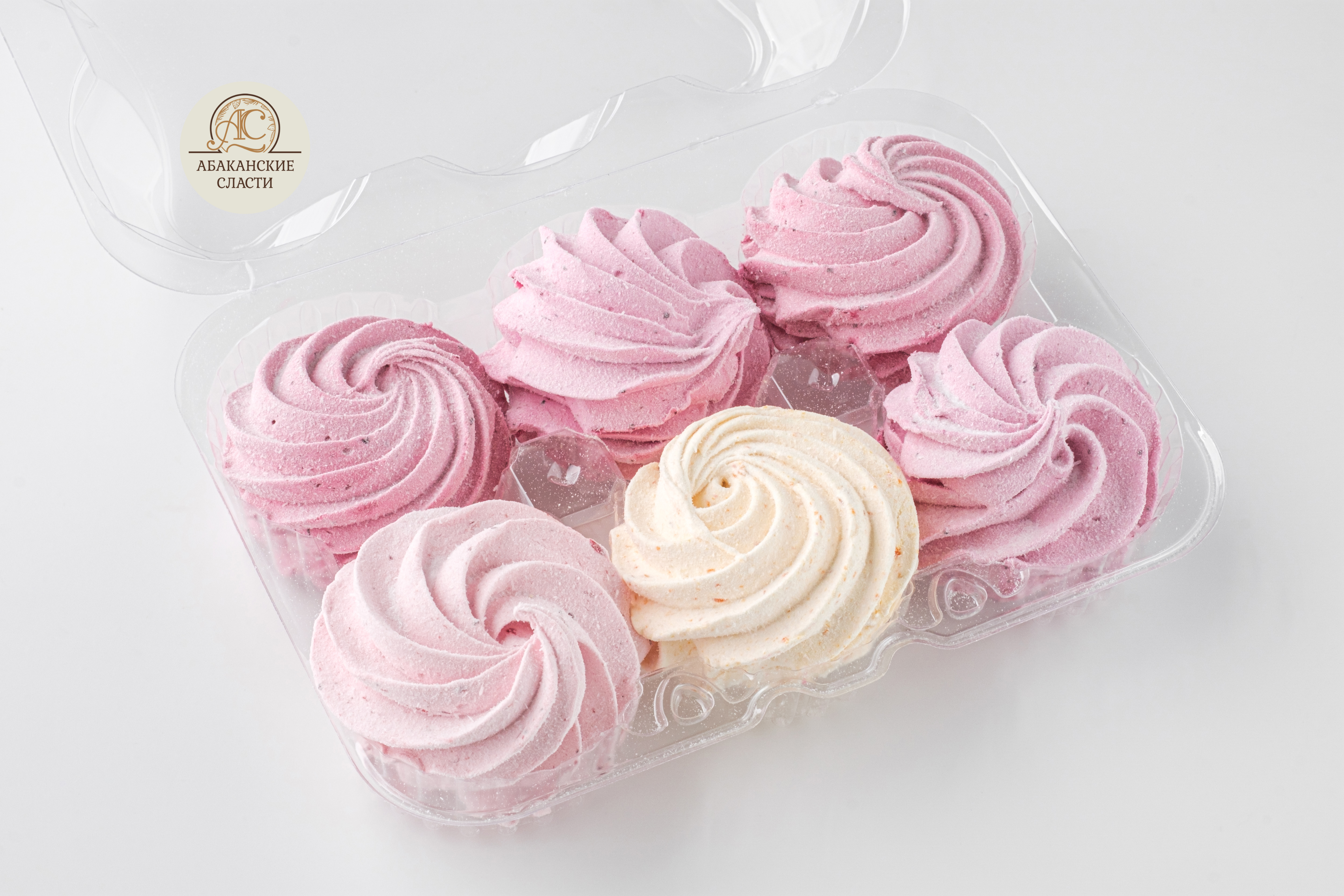 Зефир Ягодный (6 шт. ванильный, черемуха, жимолость, облепиха, брусника и черника)