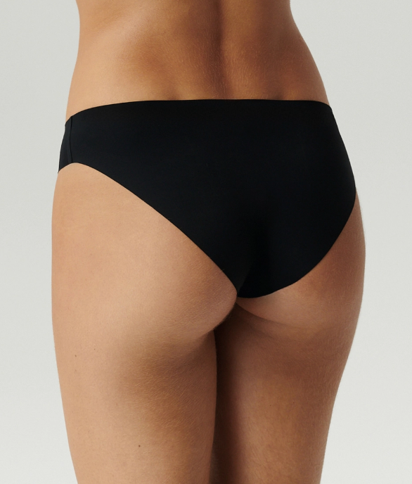 375р 499р Трусы женские бесшовные спорт Atlantic, нейлон/эластан, черные, LS-001