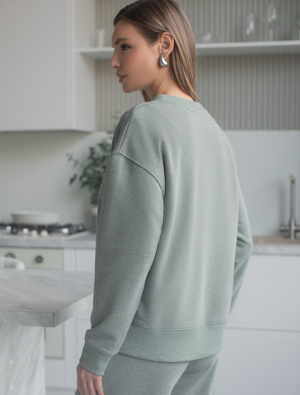 Джемпер из петельчатого футера двухнитки с эластаном