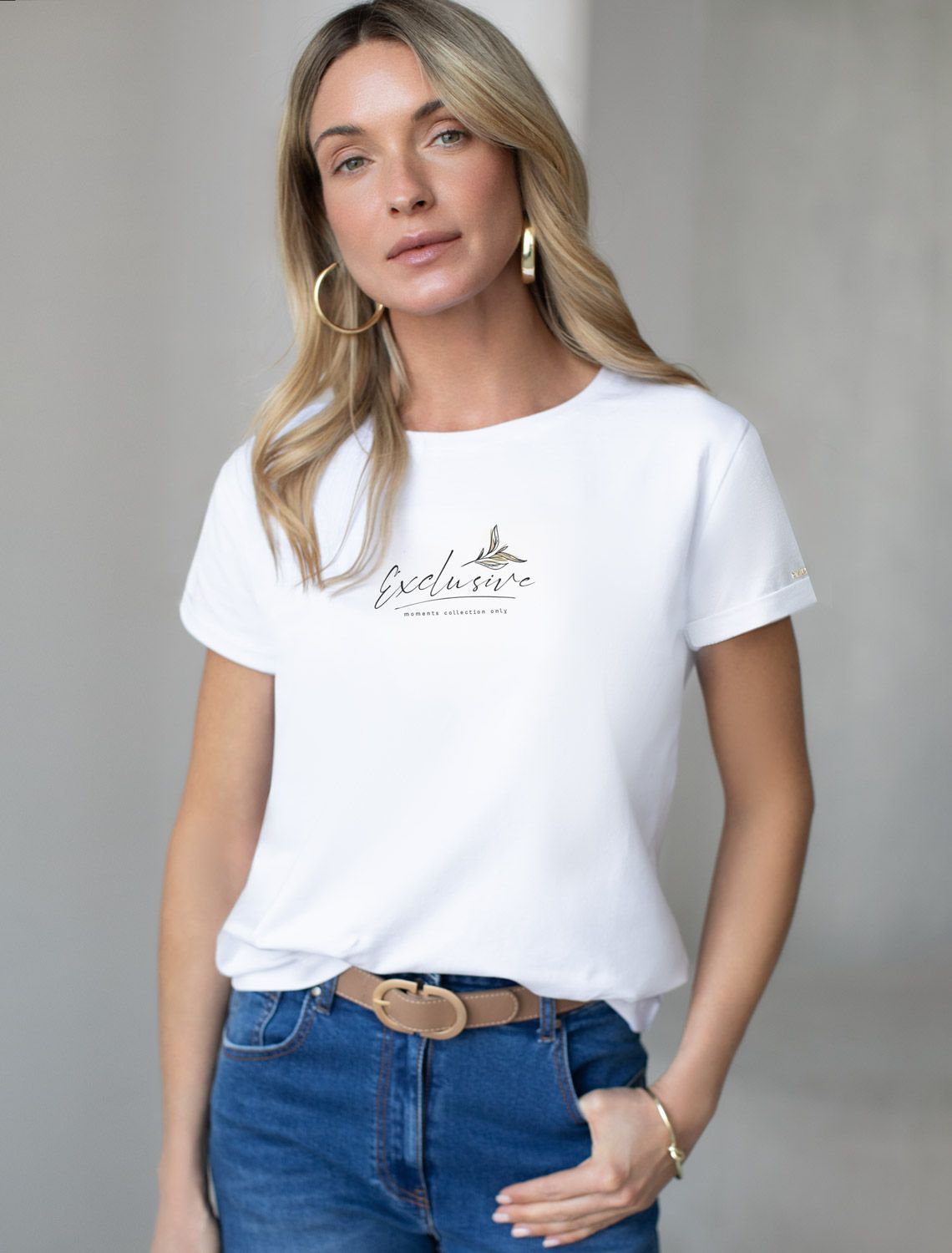 Свободная футболка с принтом из премиального хлопка с эастаном