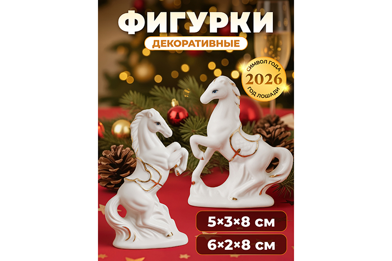 Набор фигурки декоративные 2 пр. 5,5*3*8,5 см, 6,5*2,5*8,5 см