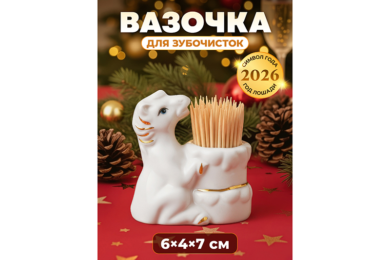 Вазочка для зубочисток 6*4*7 см