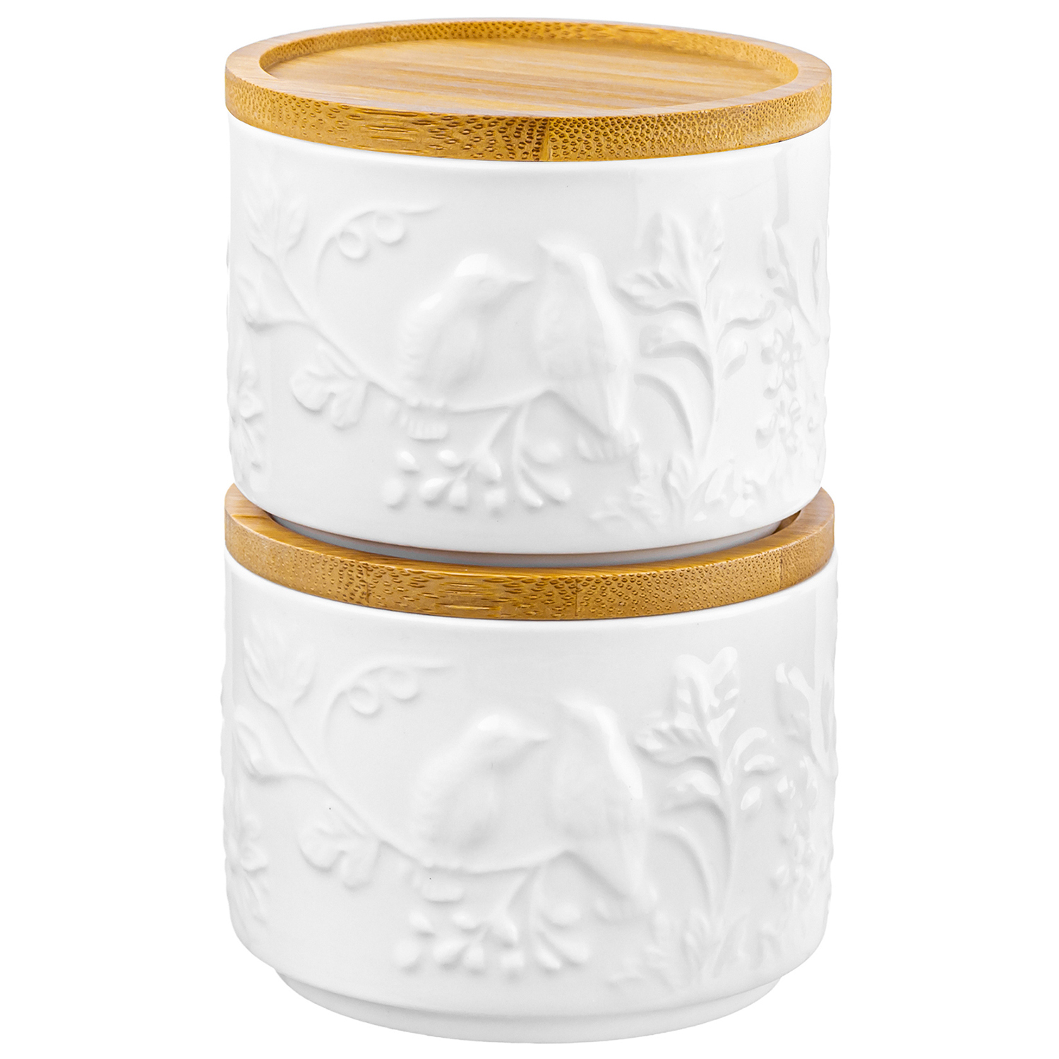 БЫЛО 583 руб!Набор 2 банок д/хранения и запекания 250 мл 9,3*9,3*7 см