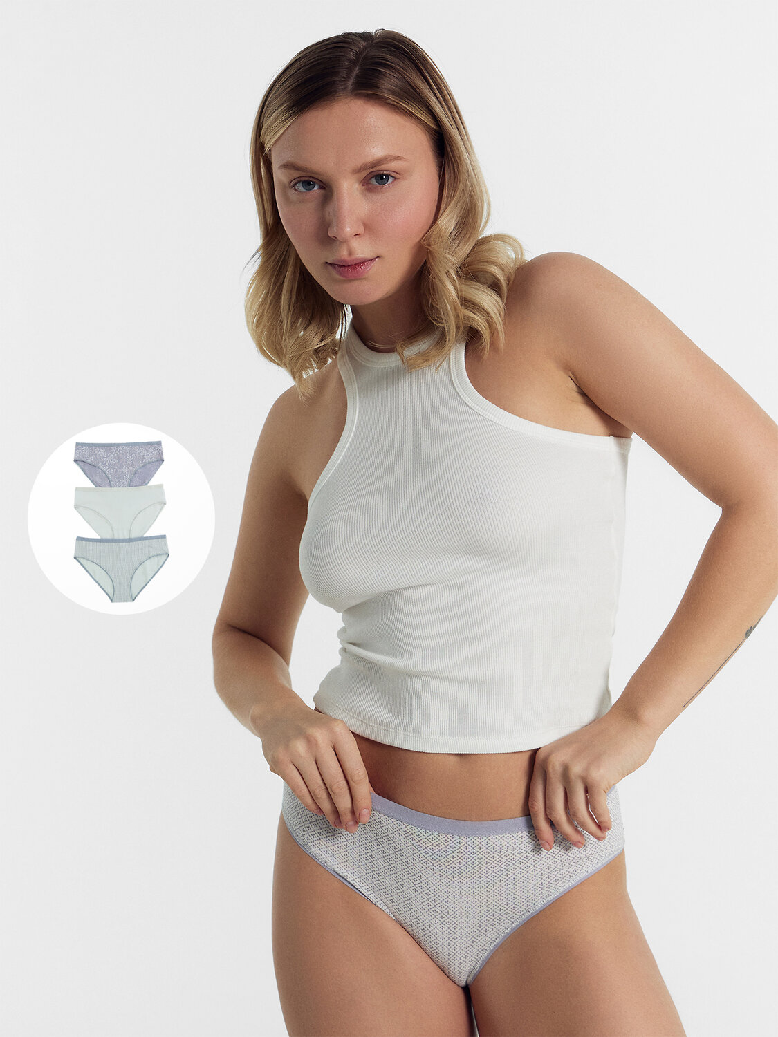 MARK FORMELLE Трусы 412427-3серый орнамент на молочном