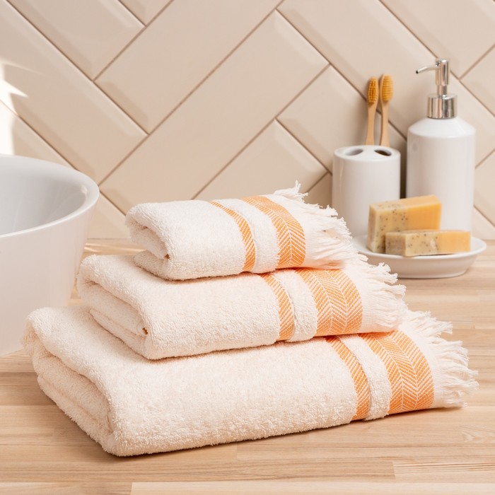 Полотенце махровое LoveLife «Муссон» 50×80 см, оранжевый, 100% хлопок, 500 г/м²