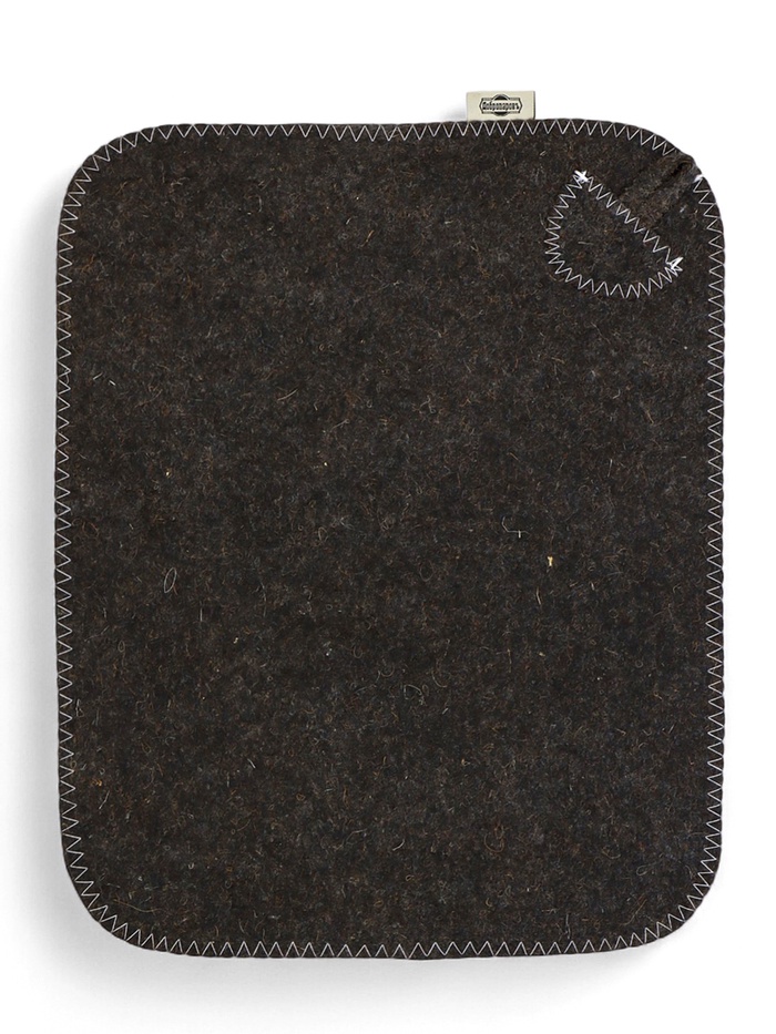 Коврик - сидушка для бани и сауны «Классический», 44×34 см, шерсть 100%, серый