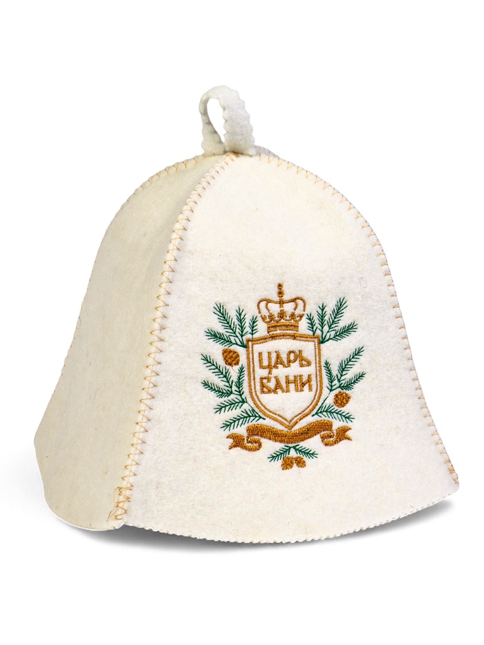 Шапка для бани и сауны «Царская», шерсть 50%, полиэфир 50%, набор 2 шт.