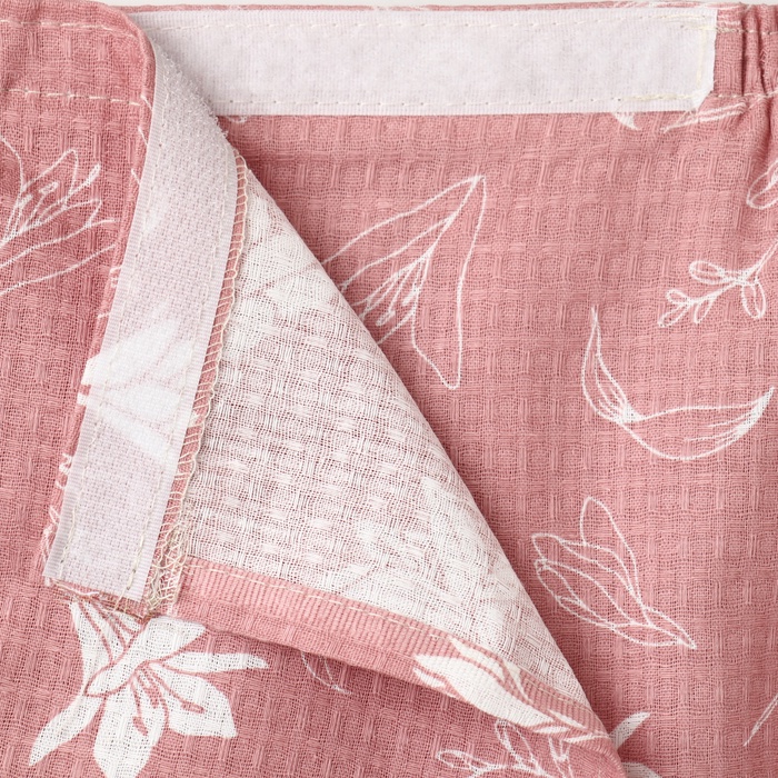 Полотенце - парео для бани «Этель. Лилия», 80×144 см, хлопок 100%, розовое