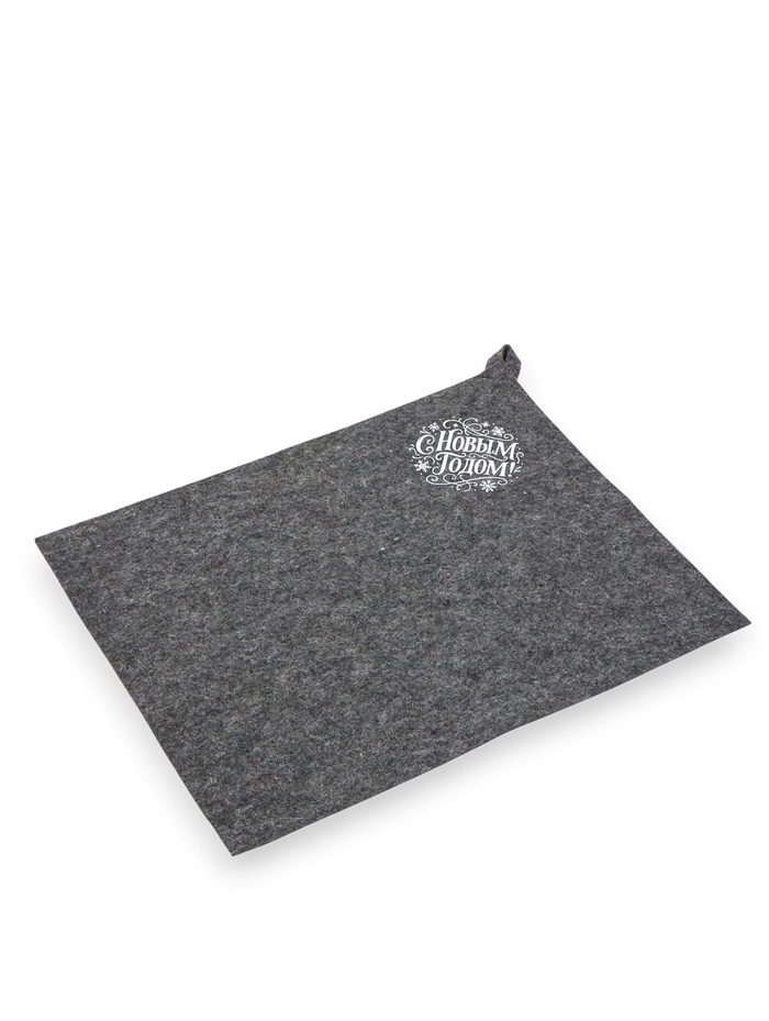 Коврик - сидушка для бани и сауны «С Новым Годом!», полиэфир 70%, шерсть 30%, «Добропаровъ»
