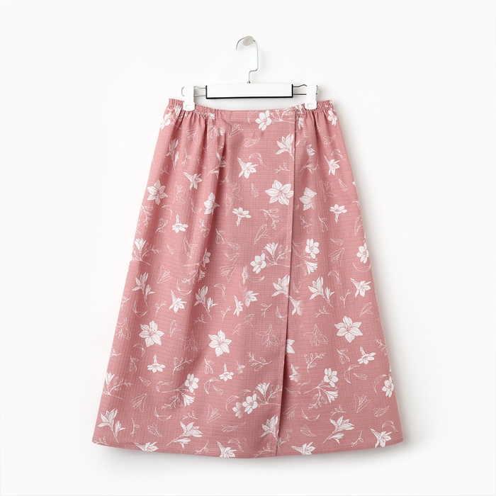 Полотенце - парео для бани «Этель. Лилия», 80×144 см, хлопок 100%, розовое