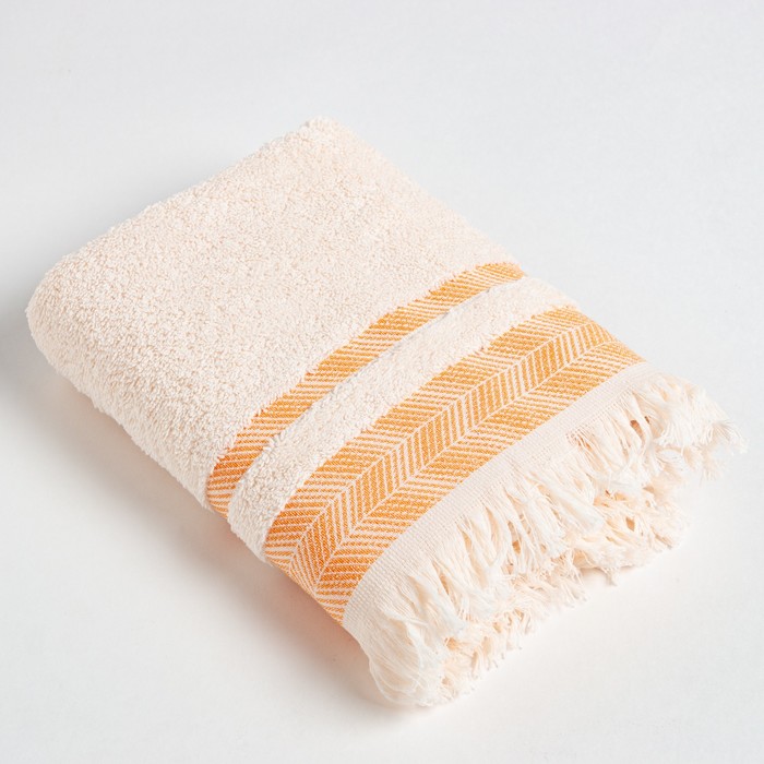 Полотенце махровое LoveLife «Муссон» 70×120 см, оранжевый, 100% хлопок, 500 г/м²