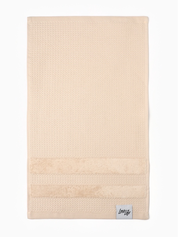 Полотенце вафельное LoveLife «Макан» 70×130 см, хлопок 100%, бежевое