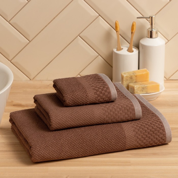 Полотенце махровое LoveLife Royal 50×90 см, цвет капучино, 100% хлопок, 450 г/м²