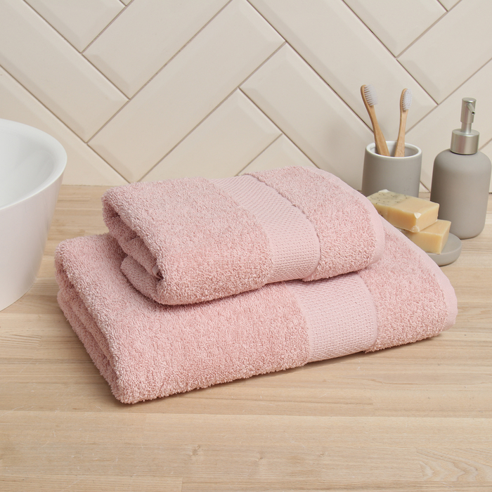 Полотенце махровое LoveLife «Нежность», 50×90 см, хлопок 100%, розовое