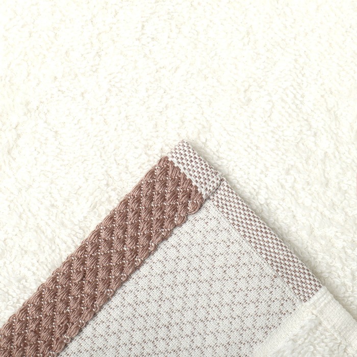 Полотенце махровое Love Life Honey, 50×90 см, хлопок 100%, молочное, коричневое