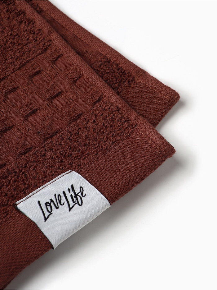 Полотенце махровое LoveLife «Регистан» 70×130 см, коричневое, 100% хлопок, 500 г/м²