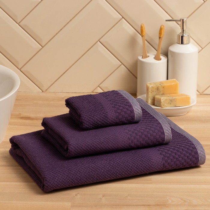 Полотенце махровое LoveLife Royal 70×140 см, цвет светло-фиолетовый, 100% хлопок, 450 г/м²