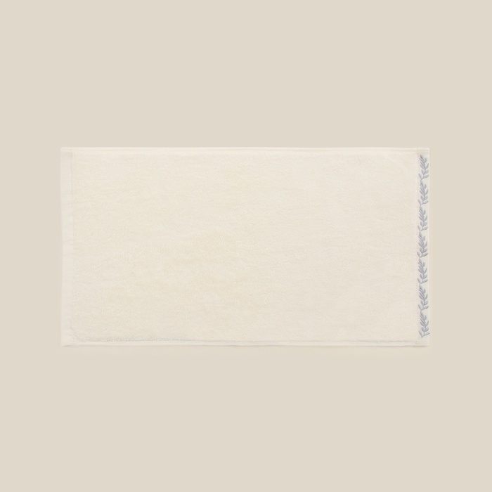 Полотенце махровое SL HOME: Floral «Айвори» 90×150 см, хлопок 100%, бежевое