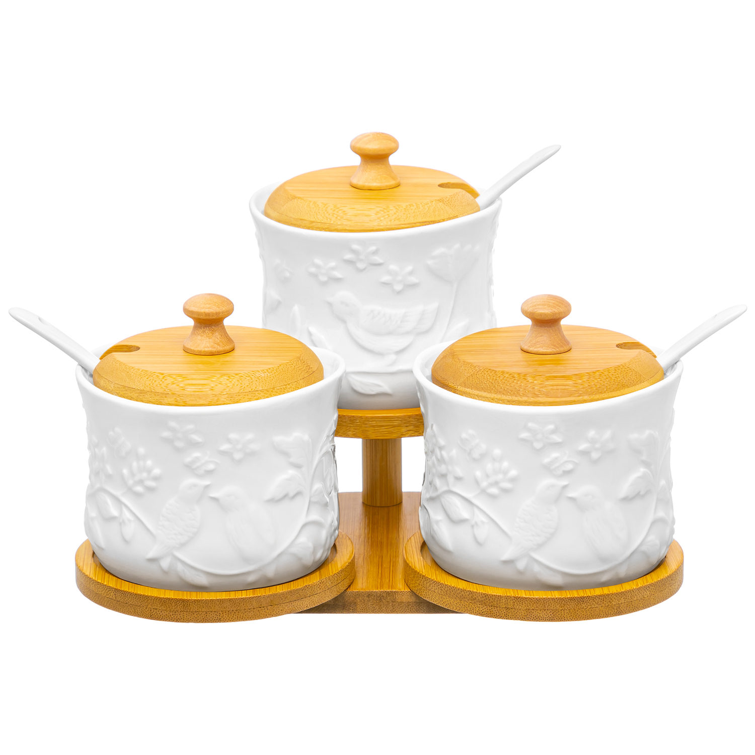 БЫЛО 1466 руб! Набор 3 банок д/хранения 250 мл 20,5*17,5*14,5 см