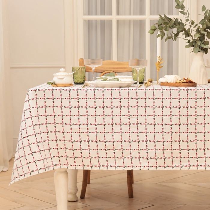 Скатерть «Этель» Flower Cage, 110×149 см, 100% хлопок, рогожка 186 г/м²