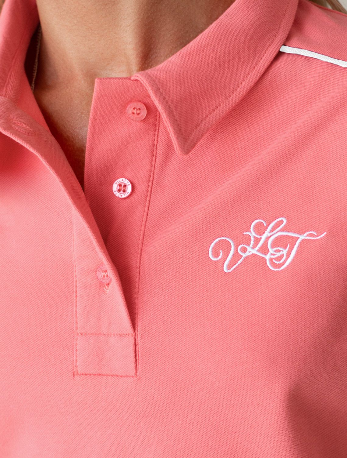 Футболка-поло из фактурного трикотажа