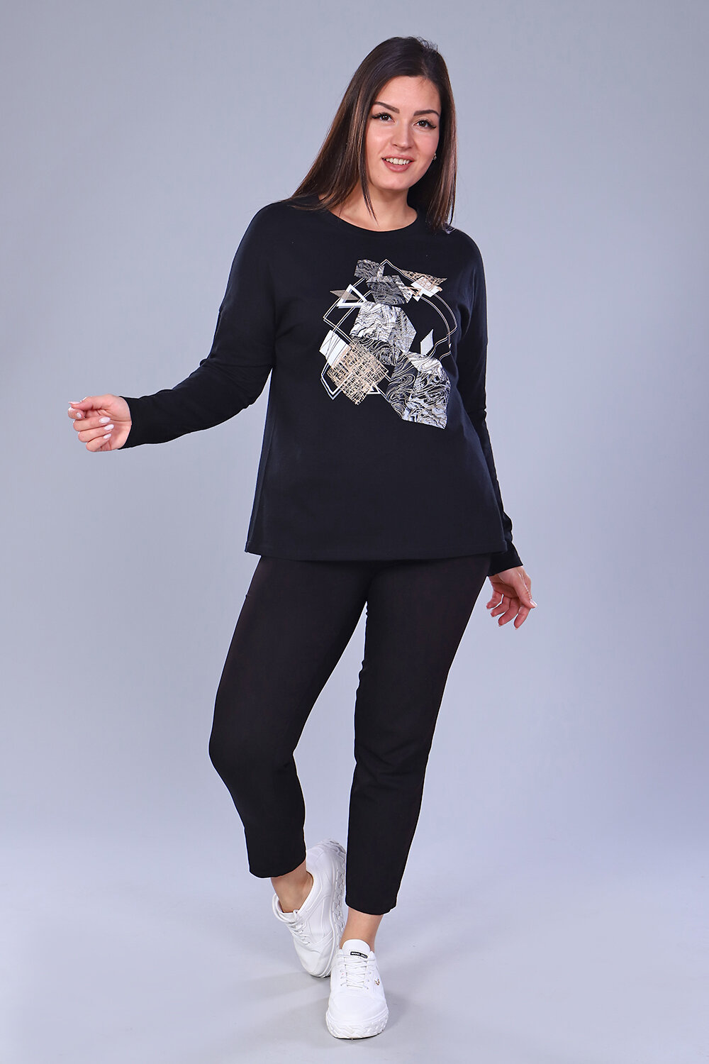 ст. цена834руб.! 834834Натали Лонгслив 55038черный