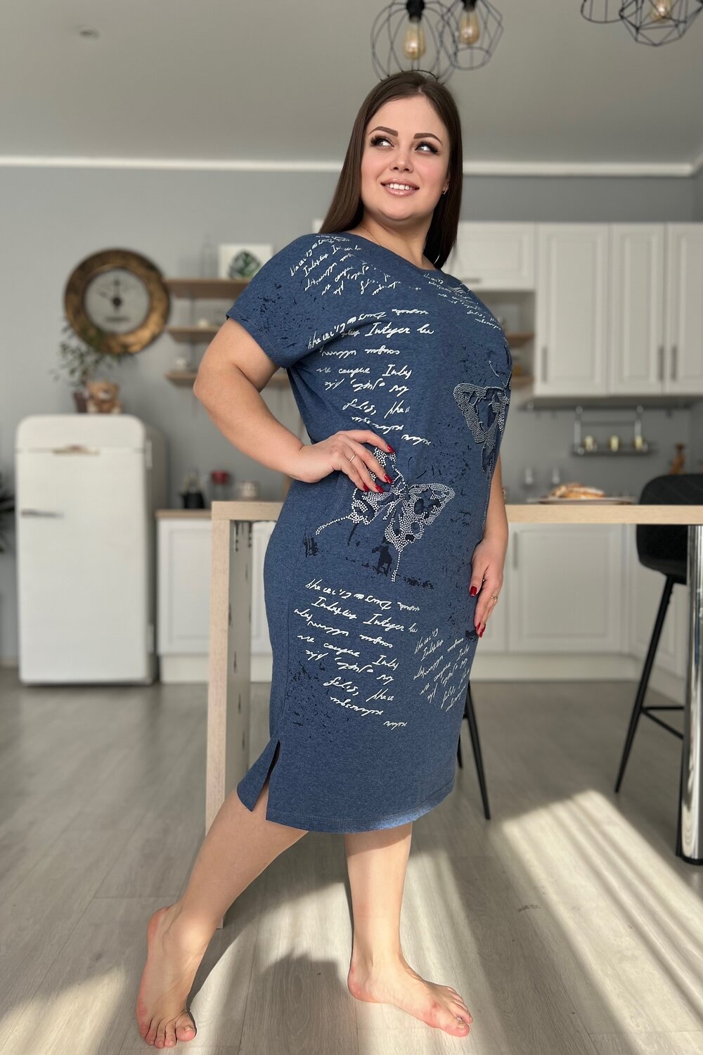 ст. цена708руб.! Натали Платье 9111индиго