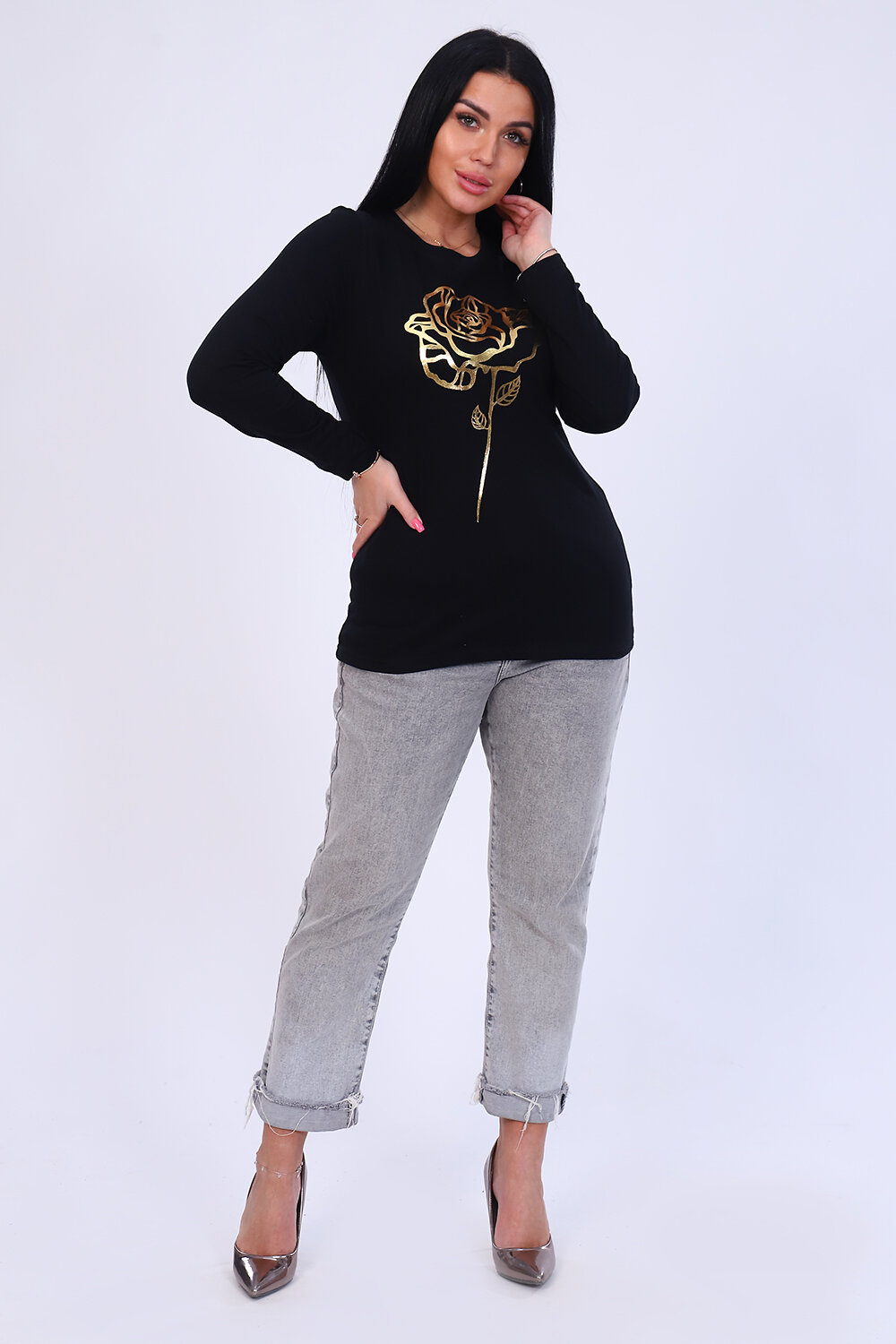 ст. цена684руб.! 684684Натали Лонгслив 55049черный