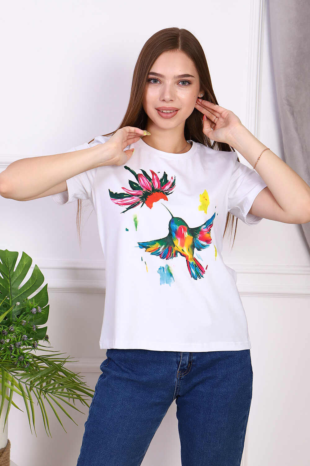 ст. цена792руб.! 792792Натали Футболка 70013белый