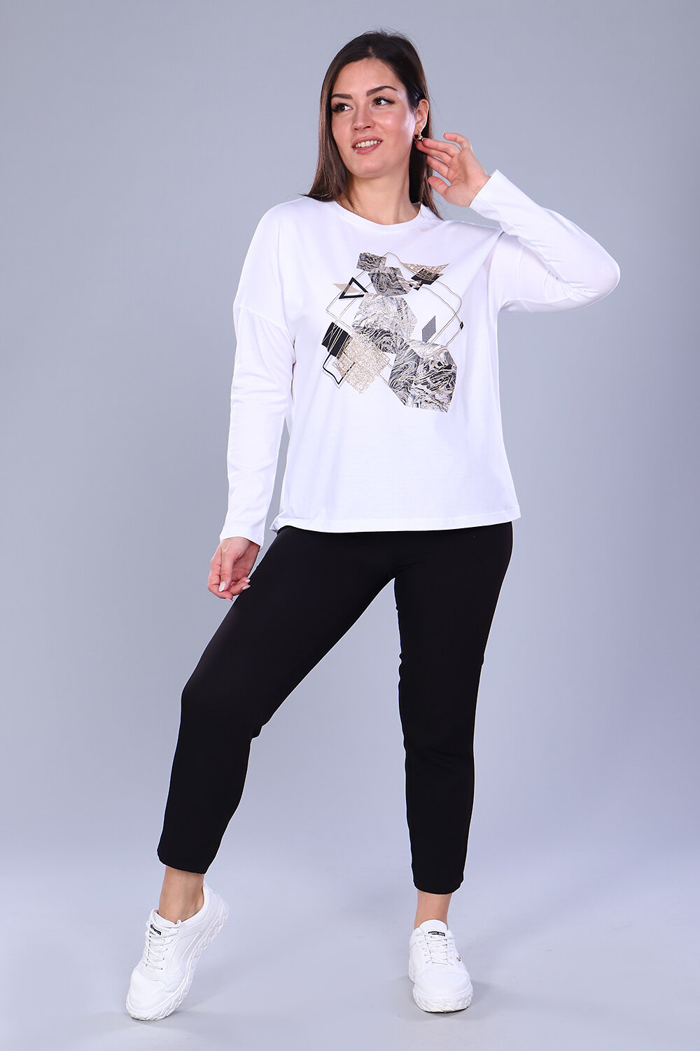 ст. цена834руб.! 834834Натали Лонгслив 55038белый