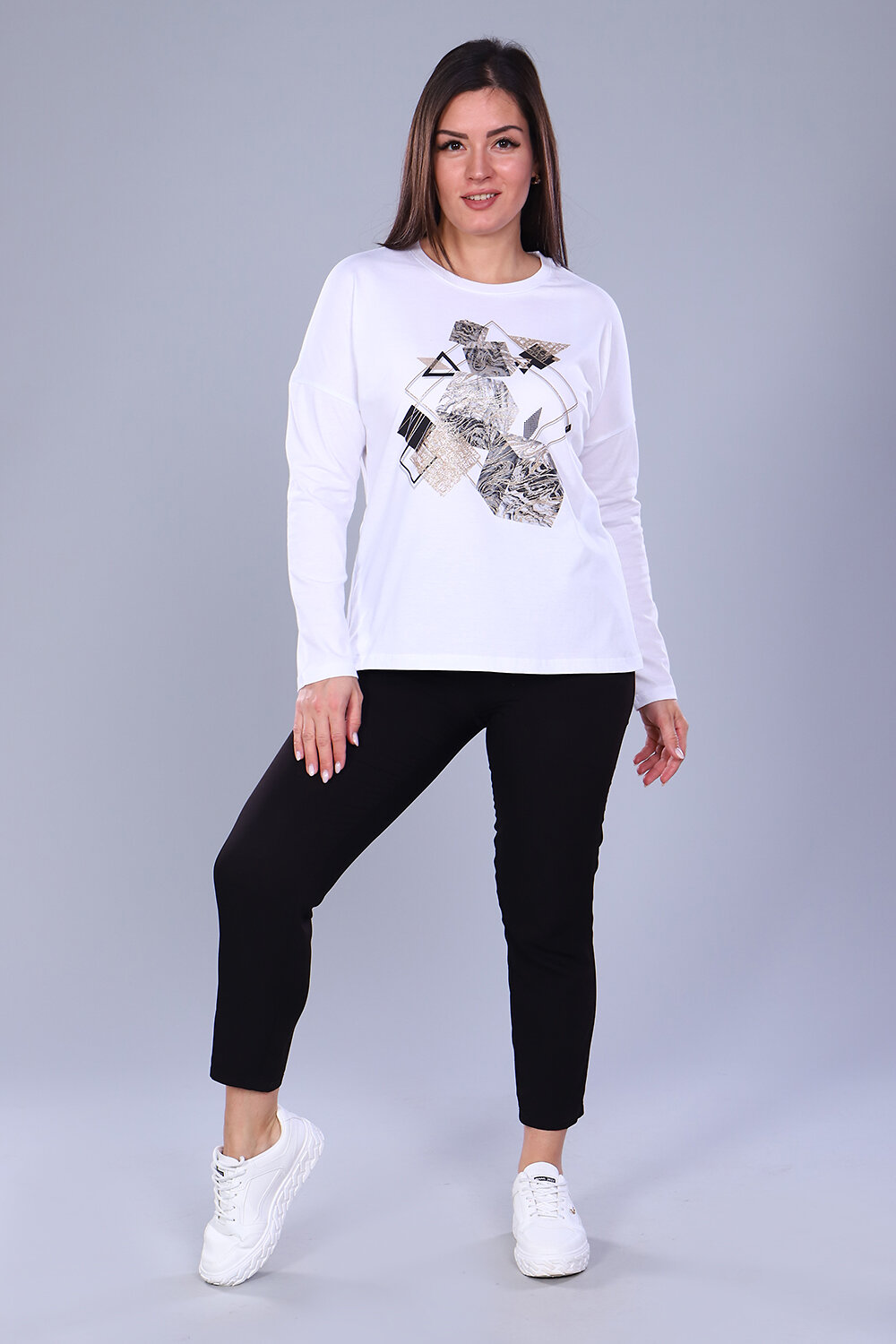 ст. цена834руб.! 834834Натали Лонгслив 55038белый